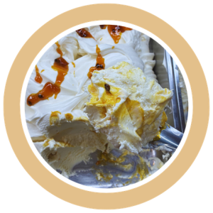 helado casero de naranja